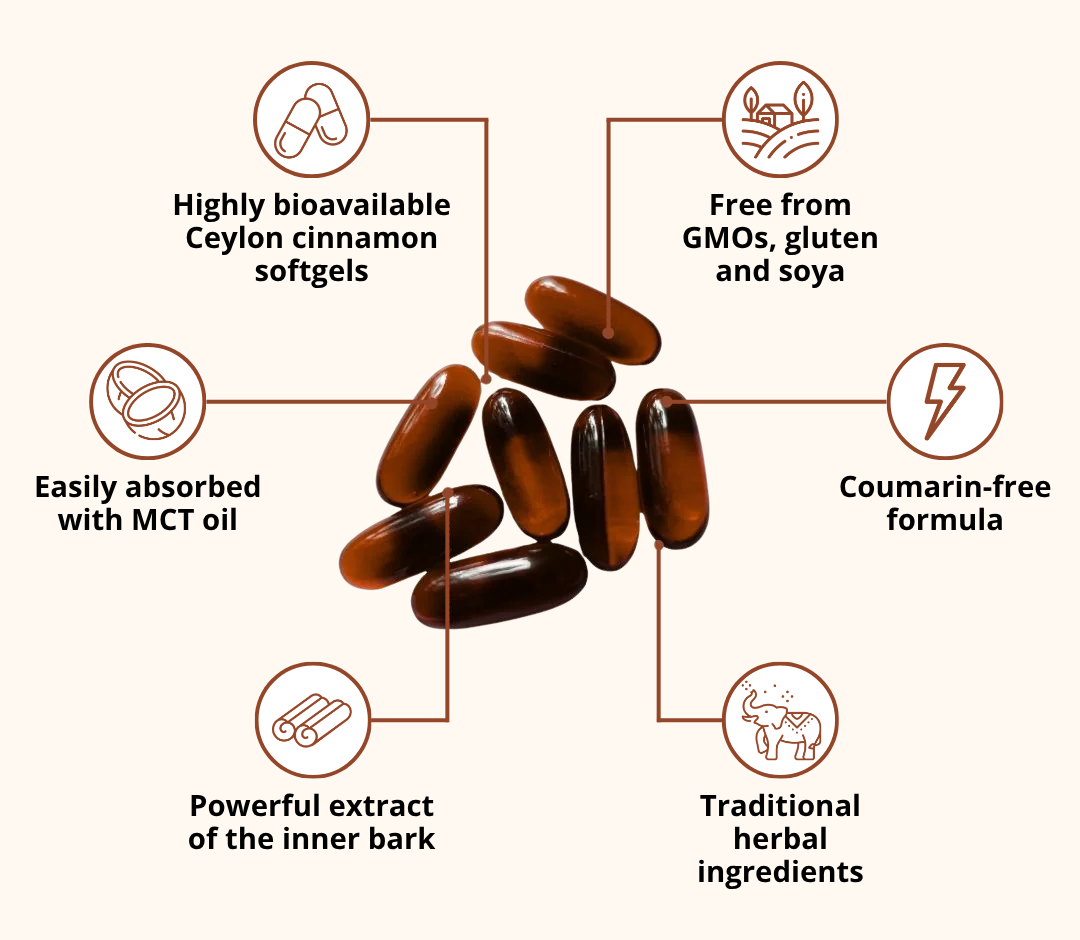 Ceylon Cinnamon 7200mg equivalent with MCT Oil